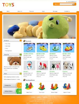 英文玩具网站模板